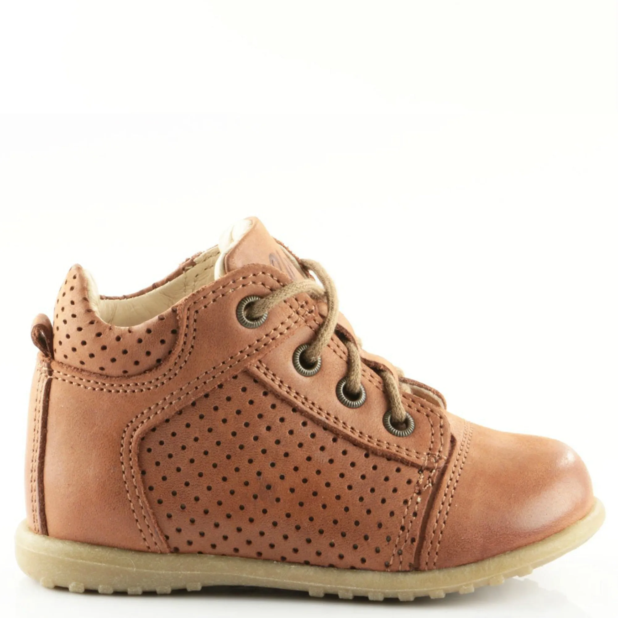 (2429-10) Emel brown Lace Up First Shoes