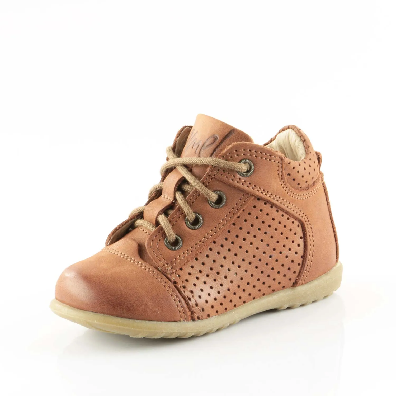 (2429-10) Emel brown Lace Up First Shoes