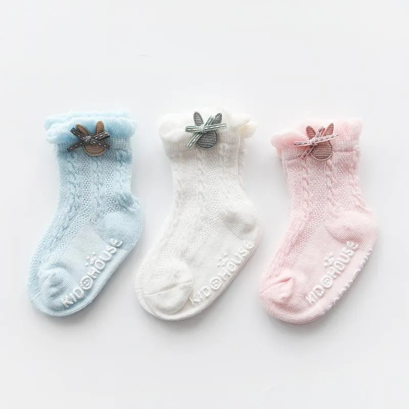 3-Pairs Baby Thin Mesh Anti-slip Socks