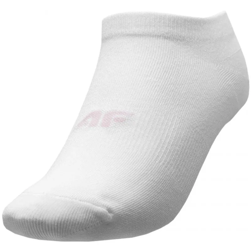 4F Womens Everyday Socks - White/Pink/Medium Melange