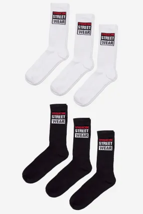 6 Pack Sports Socks - Mix