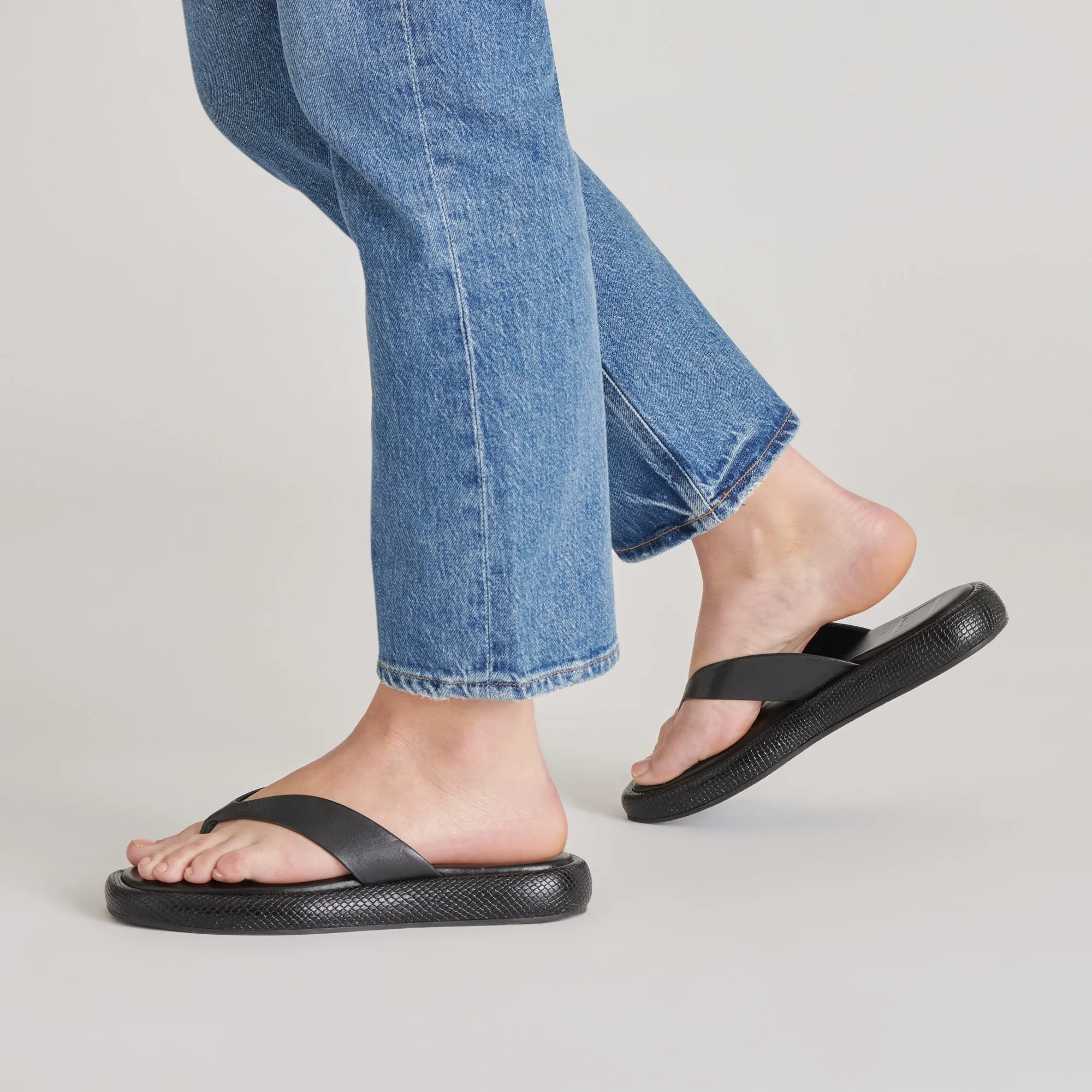 ADIN SANDALS BLACK LEATHER