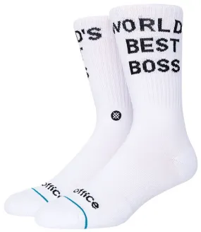 Adult The Office "Worlds Best Boss" Crew Socks