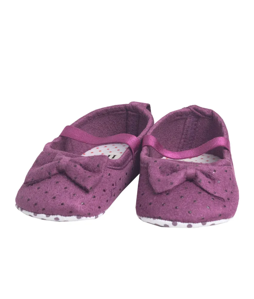 Baby Girl Shoes - Purple Bow