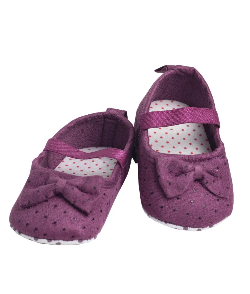 Baby Girl Shoes - Purple Bow