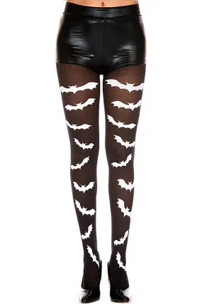 Bat Pattern Tights