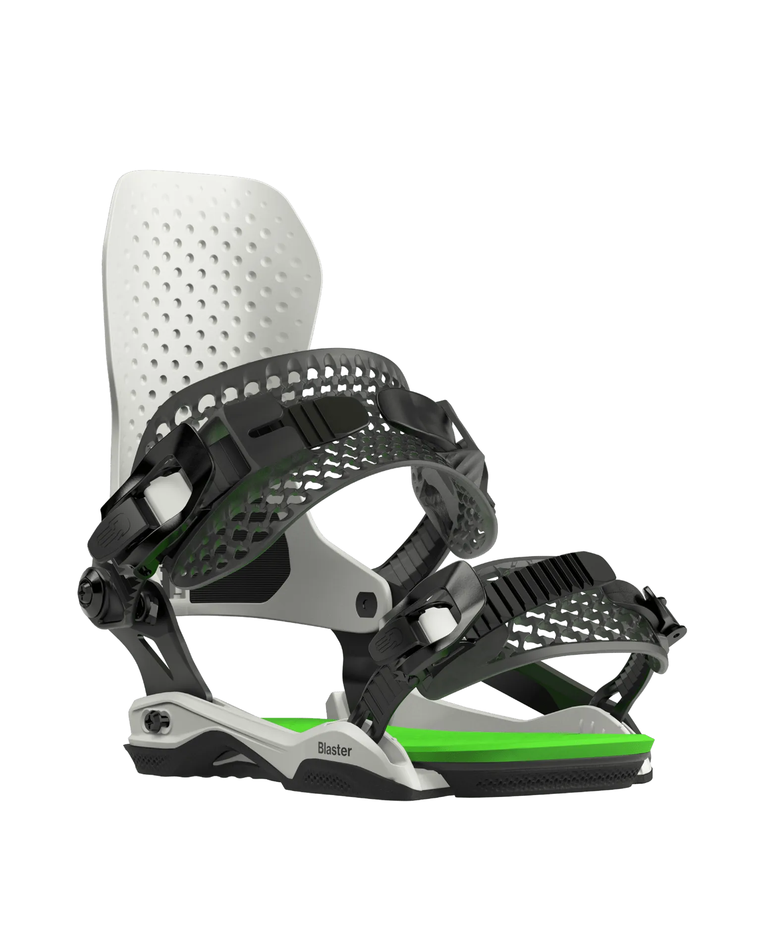 BATALEON Blaster AsymWrap Snowboard Bindings Glacier Gray/Neon Green 2024