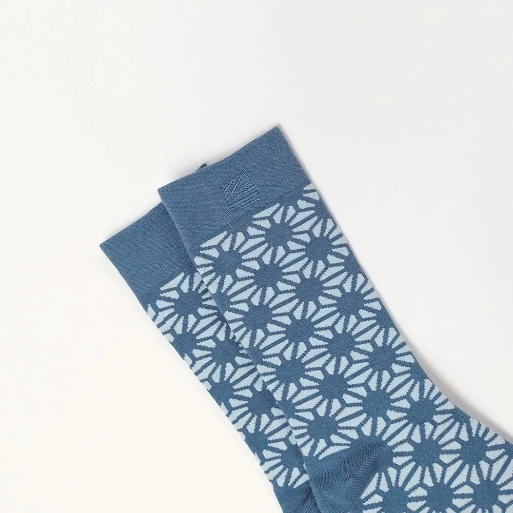 Batik-Inspired Unisex Socks - Slate Firework