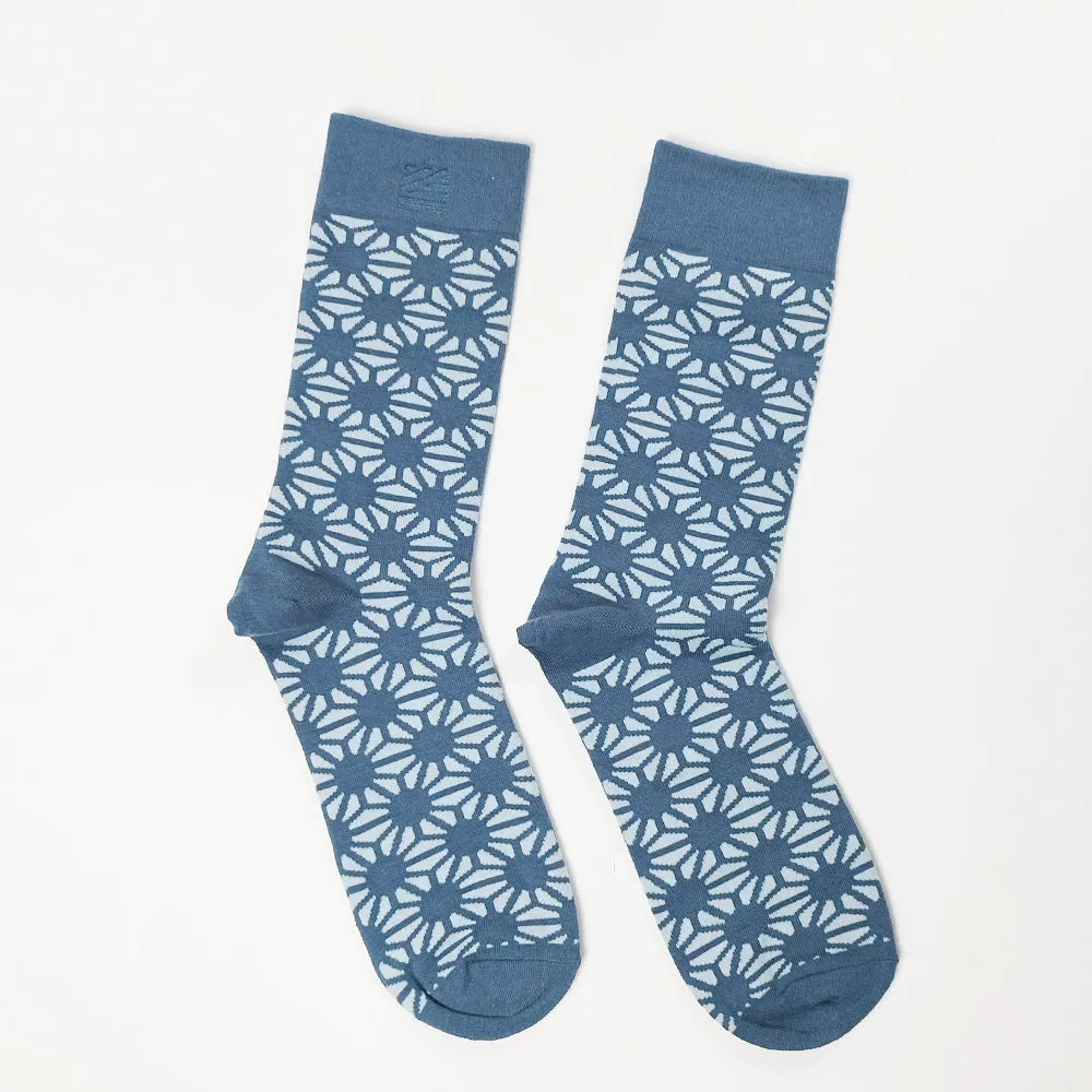 Batik-Inspired Unisex Socks - Slate Firework