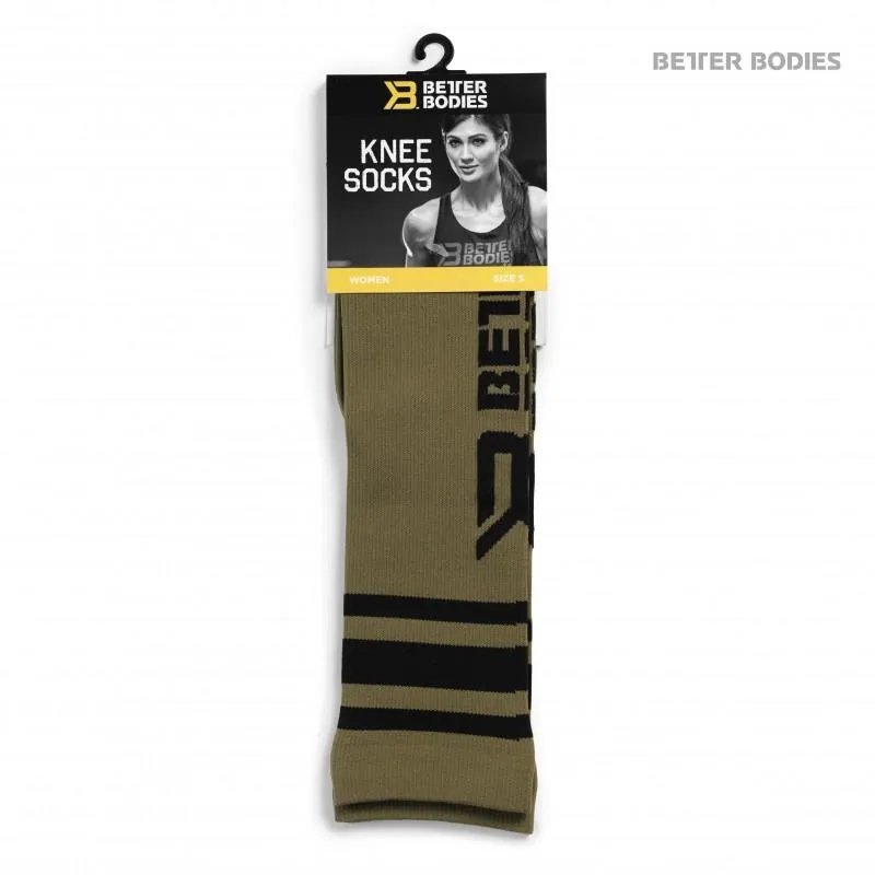 Better Bodies Knee Socks - Military Green