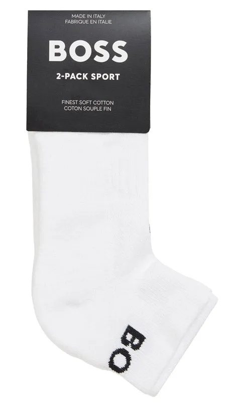 Boss 2 Pair Shoe Sock In White For Men