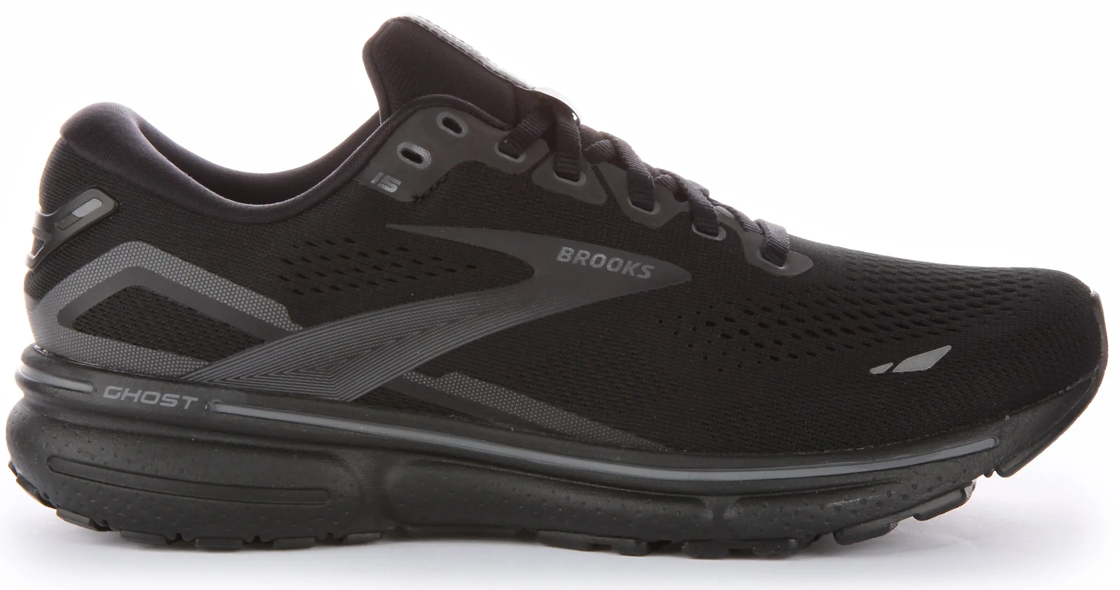 Brooks Ghost 15 In Black Black Medium Width For Men