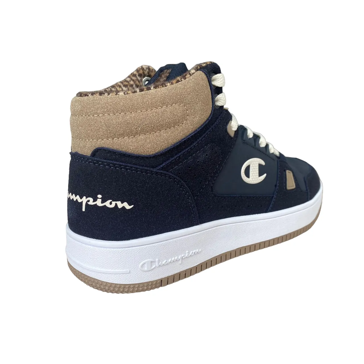 Champion high-top sneaker shoe for boys Rebound Mid Winterized S32719 BS501 blue-white-beige