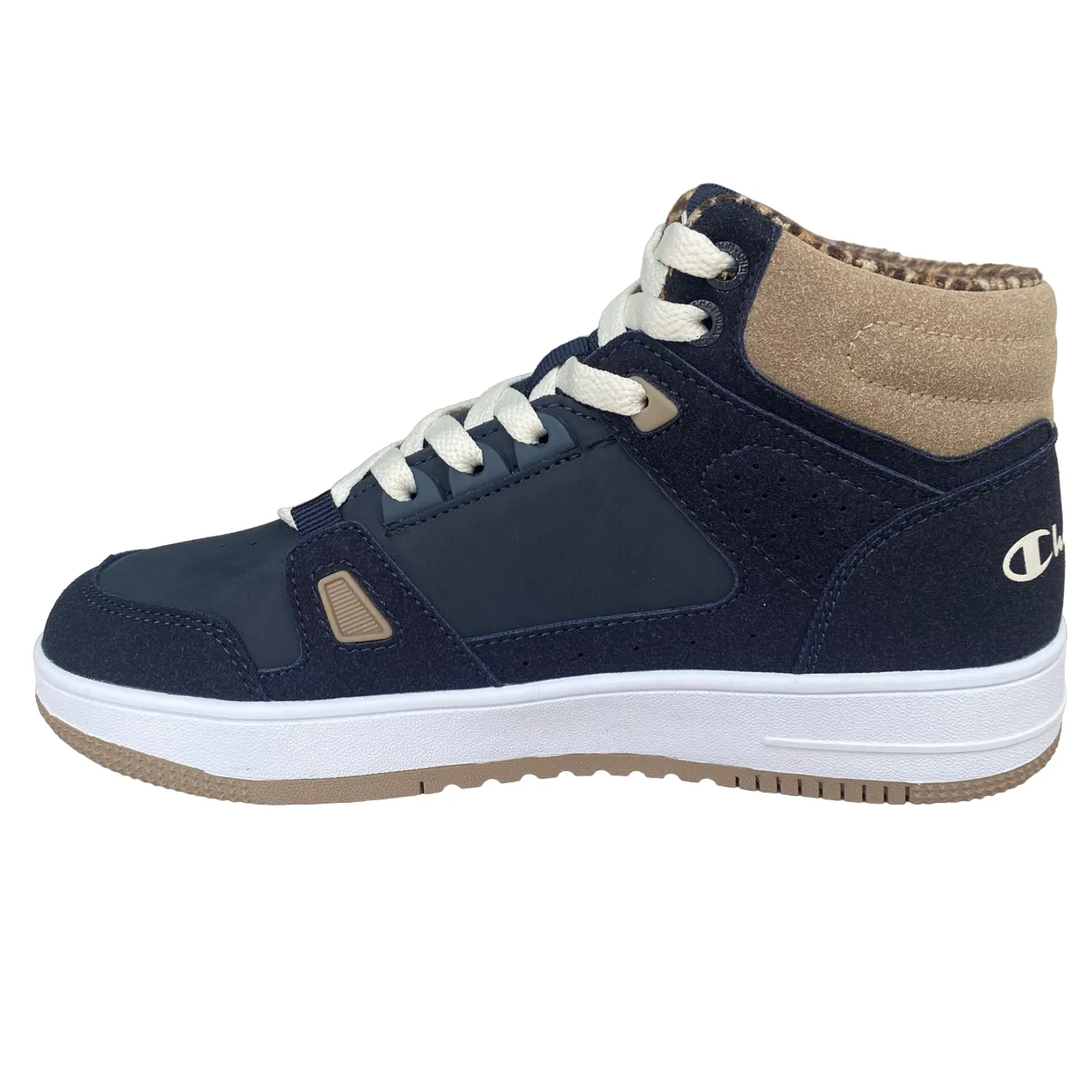 Champion high-top sneaker shoe for boys Rebound Mid Winterized S32719 BS501 blue-white-beige