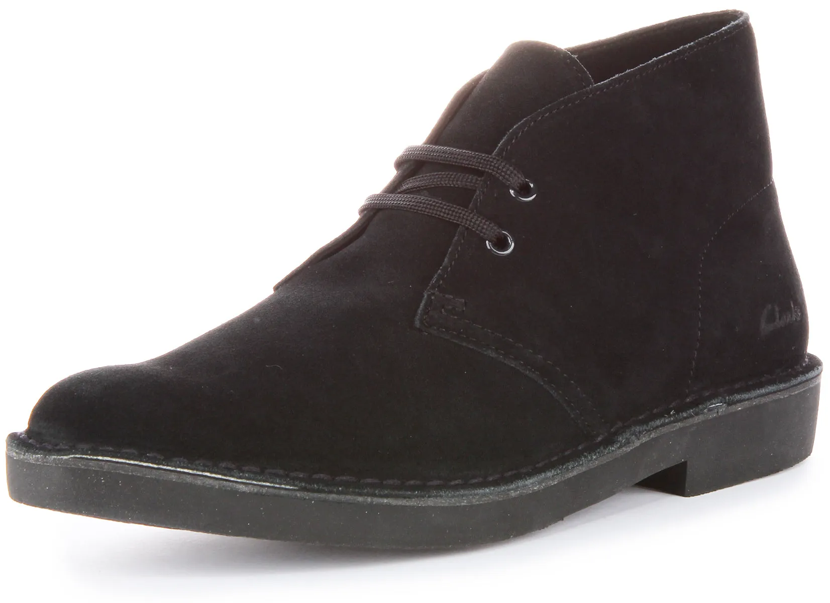 Clarks Desert Boot Evo In Black Suede For Men