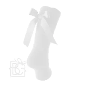 CO Knee Socks Back Bow - White