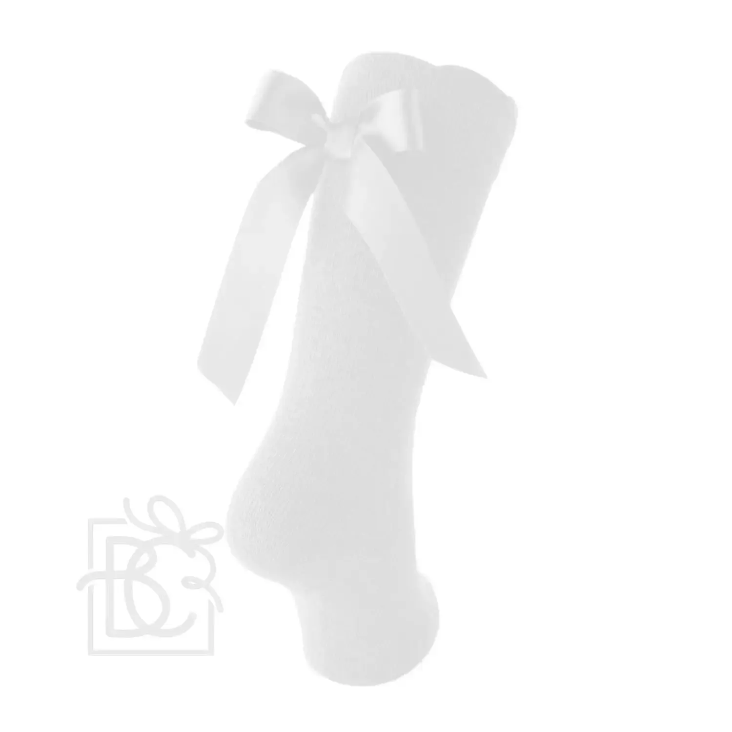 CO Knee Socks Back Bow - White