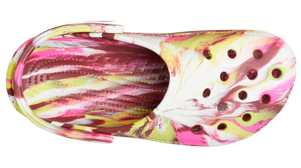 Crocs Classic Marbled Clog Electric Pink Multi