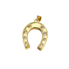 Crystal Horse Shoe Charm