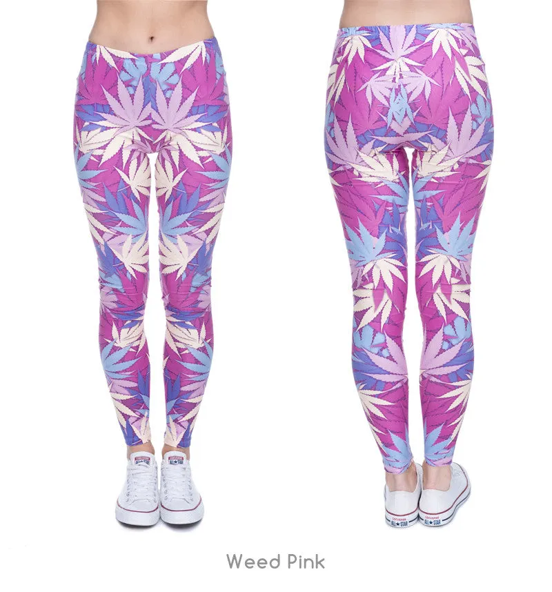 Dank Master Pink Weed Leggings