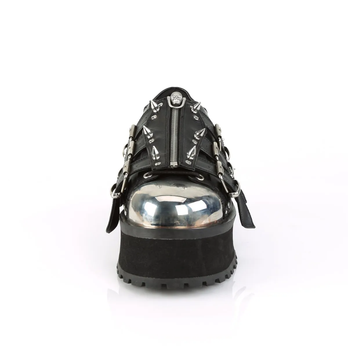 Demonia GRAVEDIGGER-03 | Black Vegan Leather Unisex Shoes