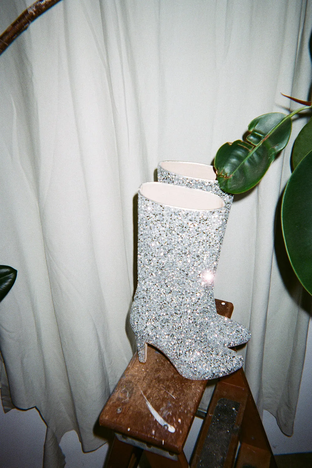 Elevator Boot in Disco Dust Glitter