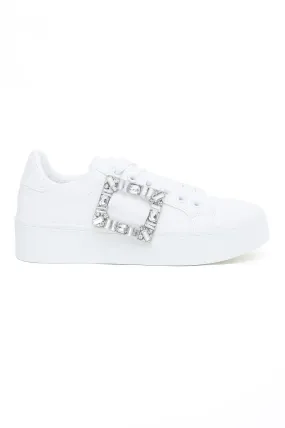 FUSION BUCKLE SNEAKERS-WHITE