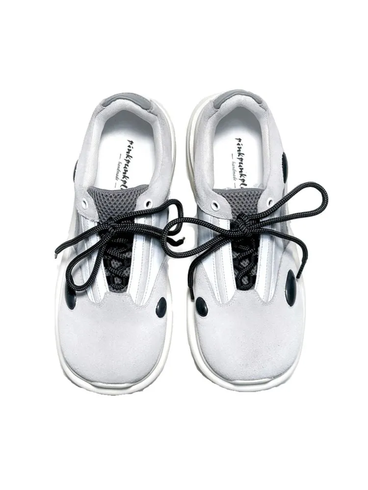 Gray Flip Flop Leather Tech Sport Chunky Shoes【s0000006660】