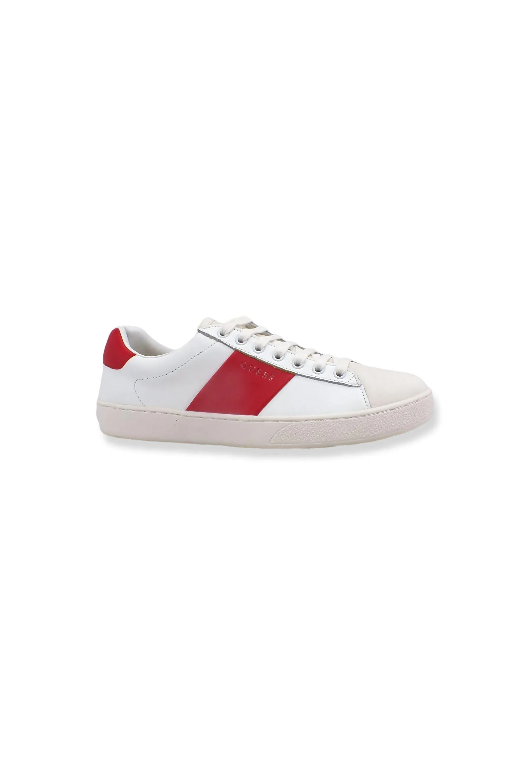 GUESS Sneaker Uomo Bassa White Red FM7NOLFAP12