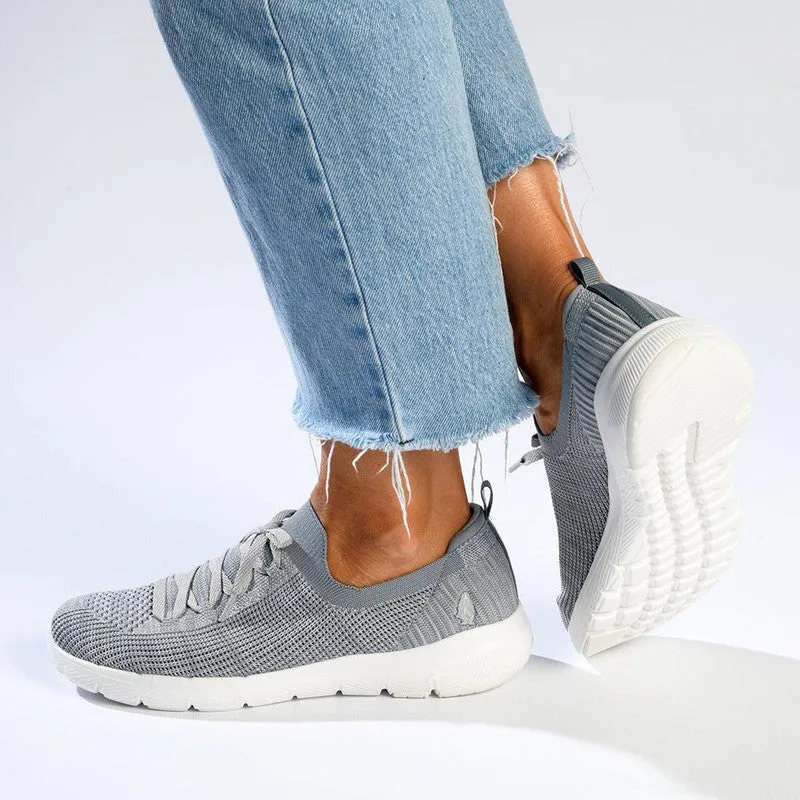 Hush Puppies Roxie Knitted Mesh Sneaker - Pewter