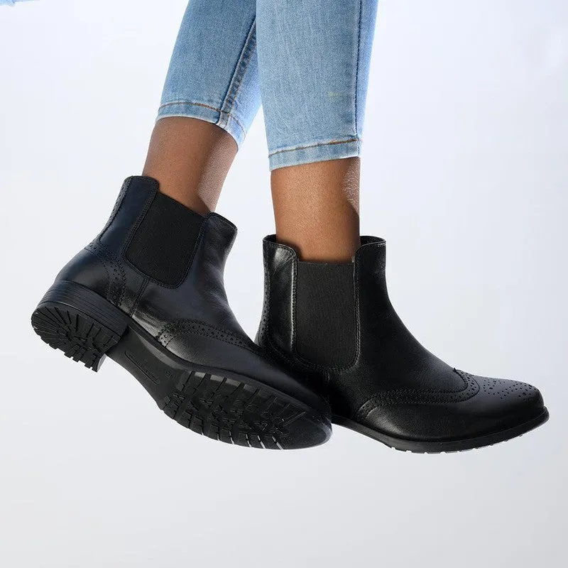 Hush Puppies Zoey Leather Ankle Boot - Black