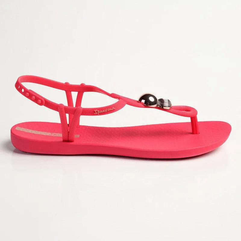 Ipanema Kai Button Trim Thong Sandals - Pink/Bronze