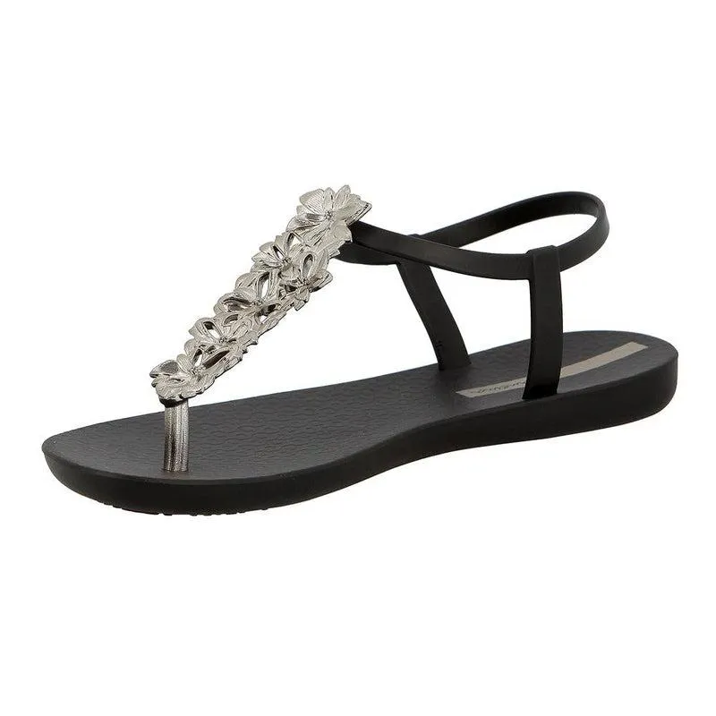 Ipanema Rose Glam Thong Sandals - Black