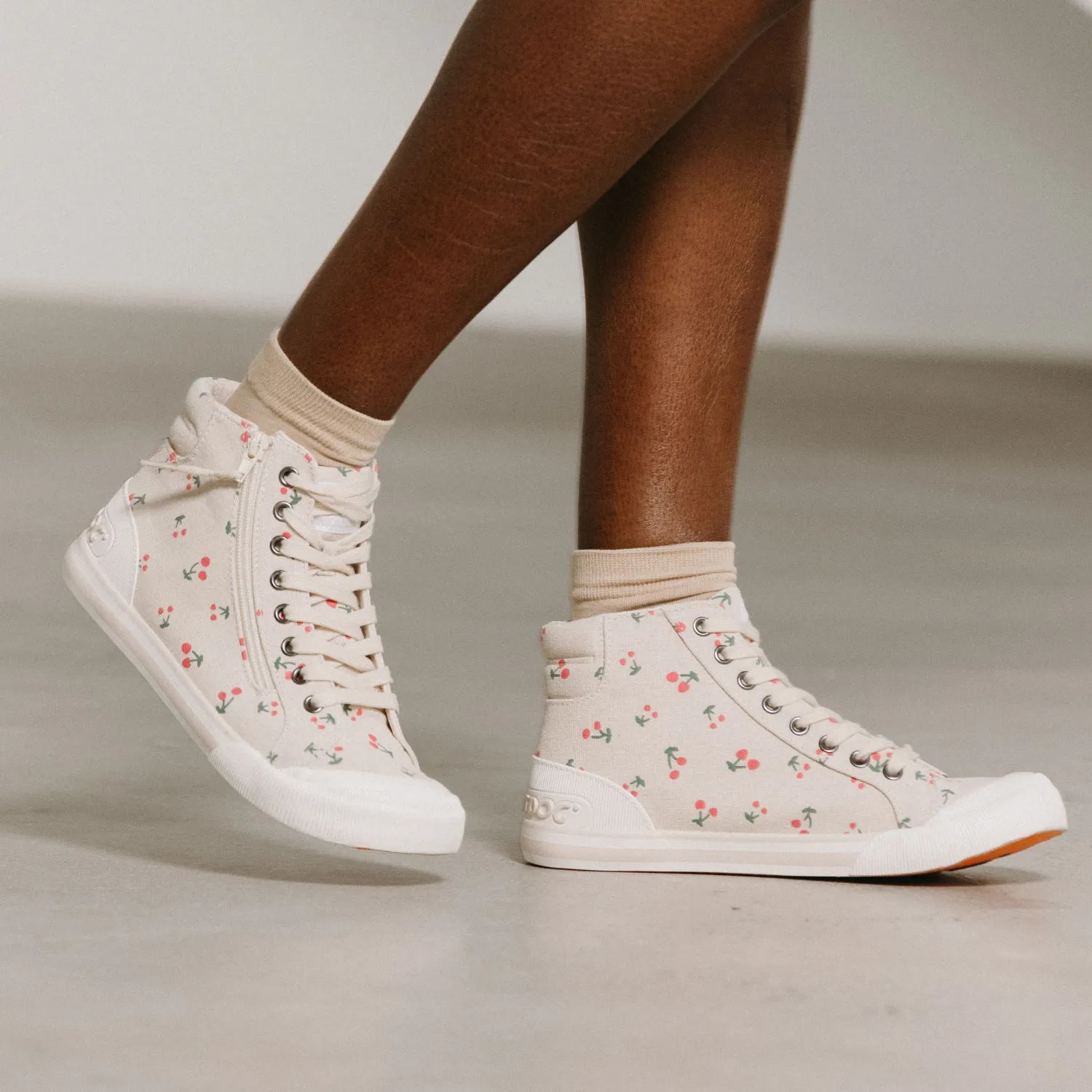 Jazzin Cherry Print High Top Sneaker