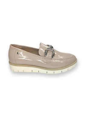 Ladies PATRIZIO COMO Slip On Mocha Shoes Silver Buckle Menfi sale