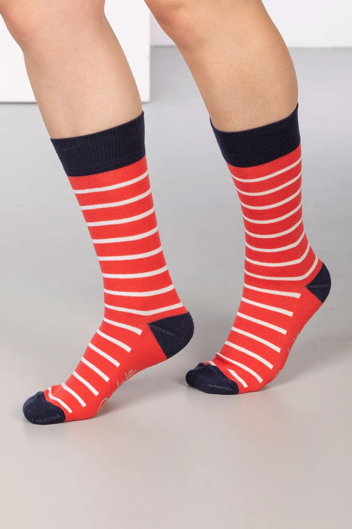 Ladies Striped Ankle Socks