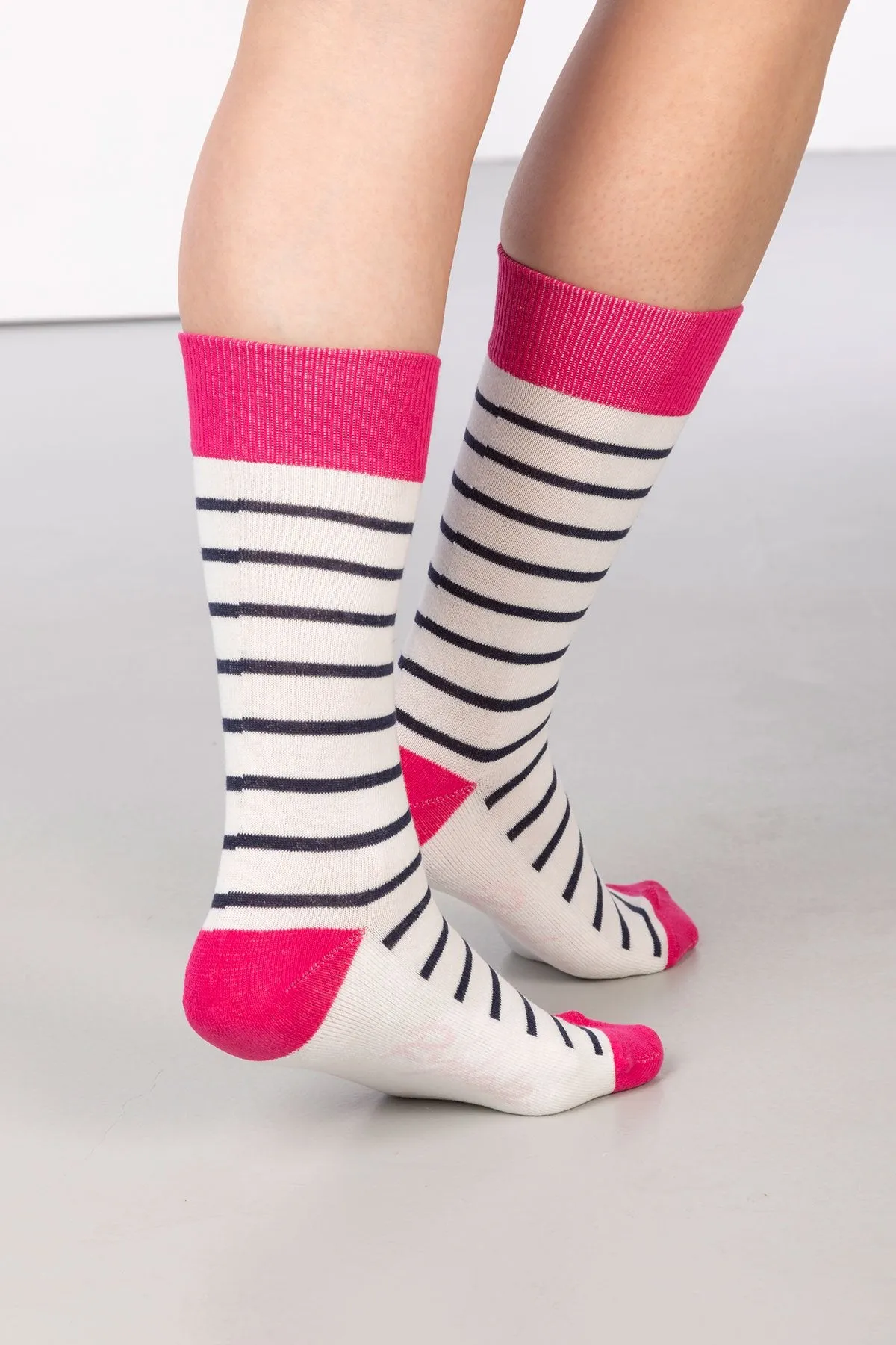 Ladies Striped Ankle Socks