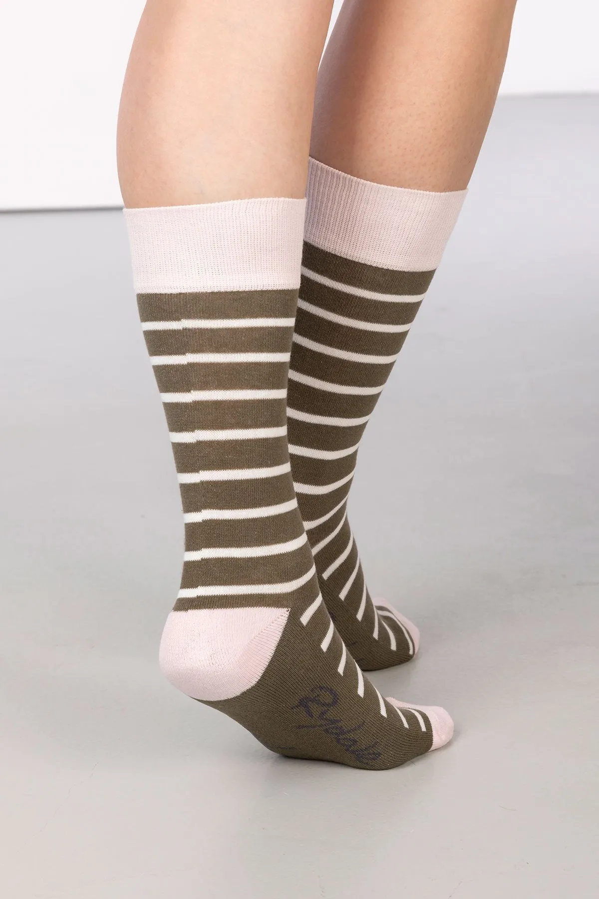 Ladies Striped Ankle Socks