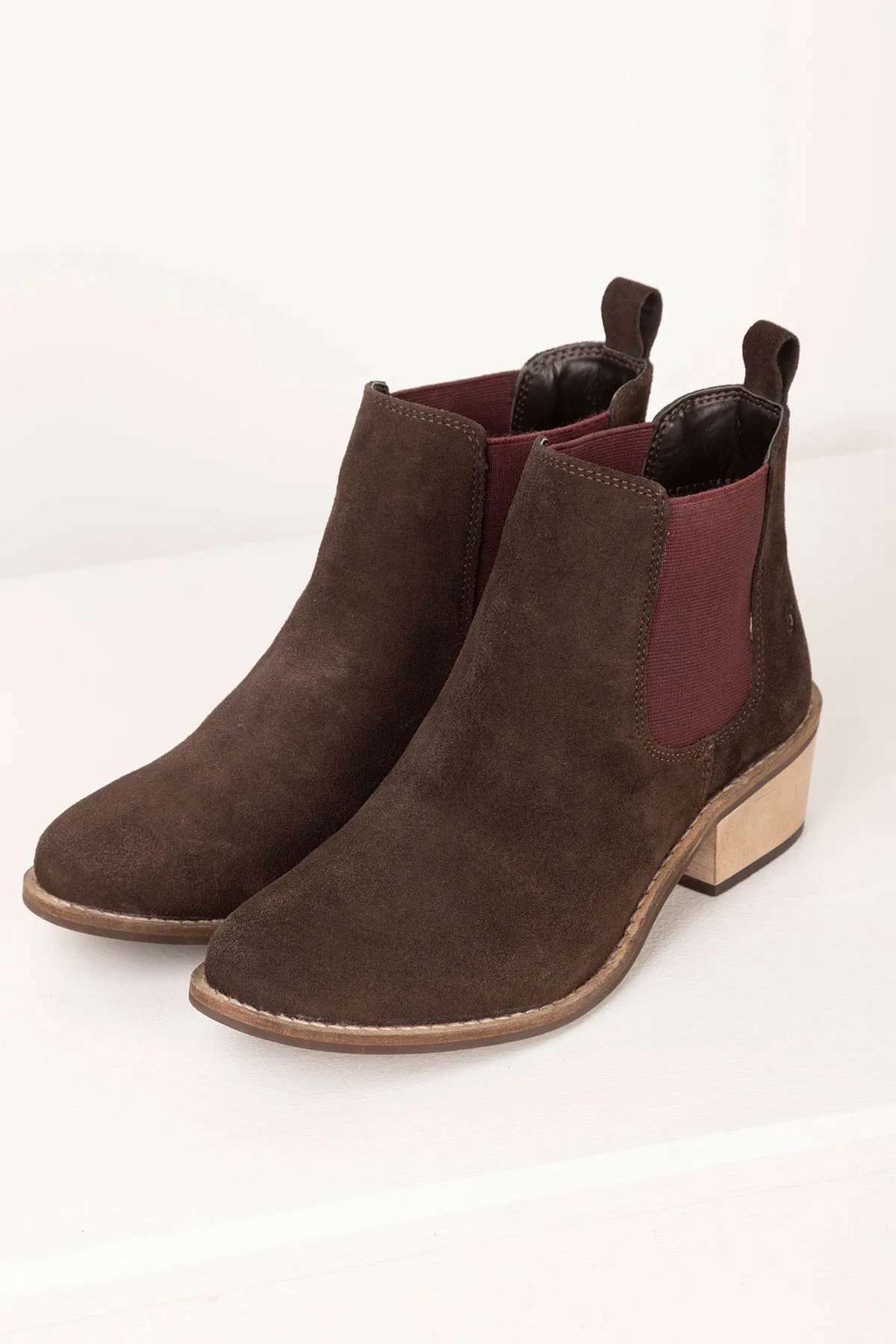 Ladies Suede Chelsea Boots with Heel -  Kirby II