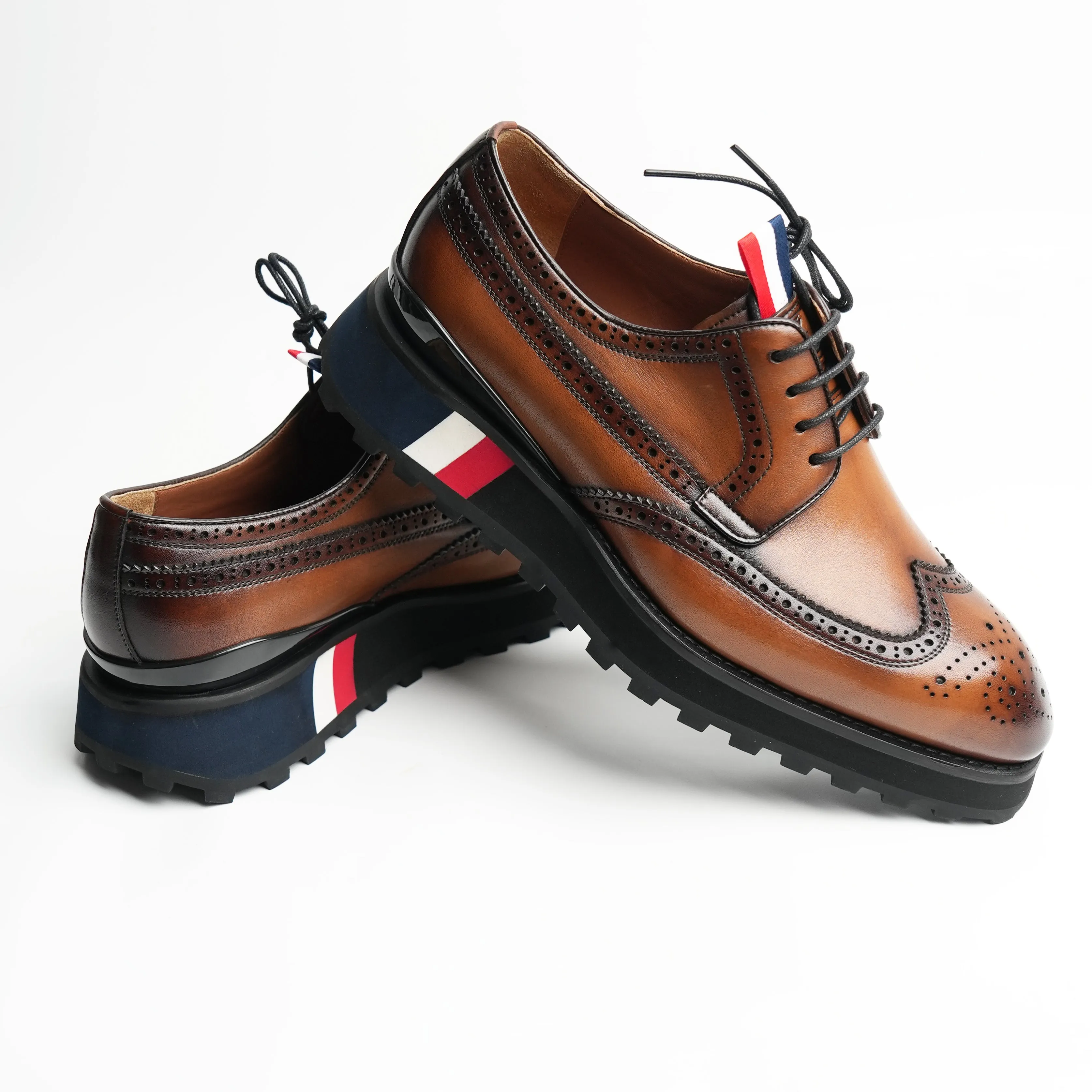 Men's Thick Sole Derby Shoes 90006H