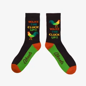 Rooster Wake the Cluck Up Men's & Women's Crew Socks