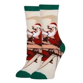 Santa's Map Socks