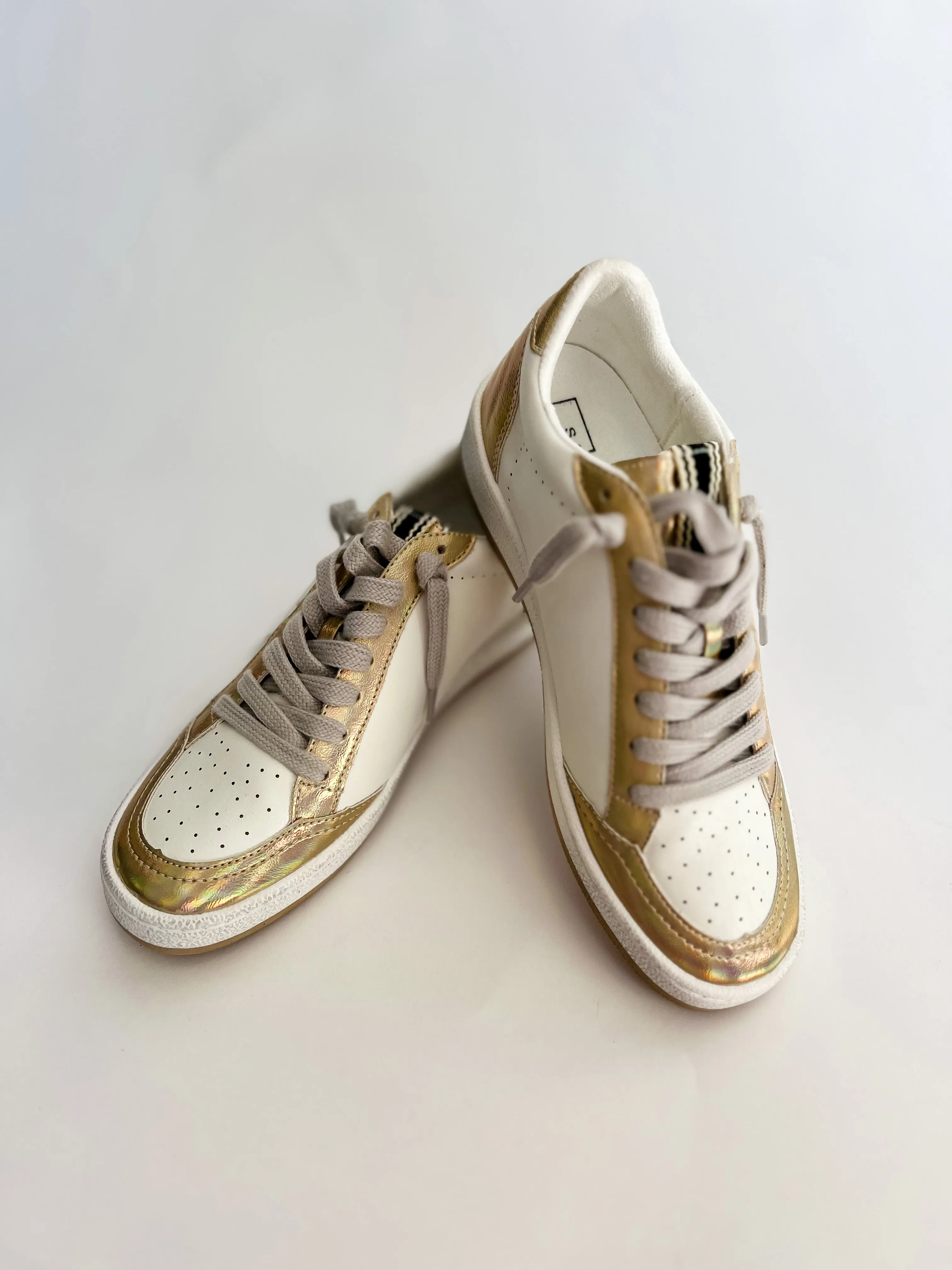 SHU SHOP | Paz Gold Holographic Sneaker