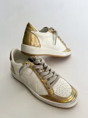 SHU SHOP | Paz Gold Holographic Sneaker