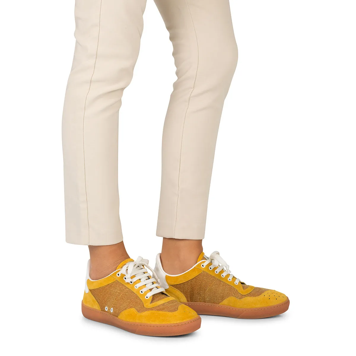 SPORT 84052<br> Leather and fabric sneakers